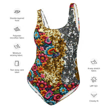 Load image into Gallery viewer, Flor de Oro One-Piece Swimsuit - SOLOLI