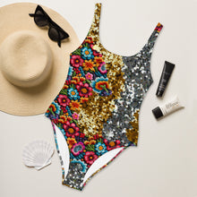 Load image into Gallery viewer, Flor de Oro One-Piece Swimsuit - SOLOLI