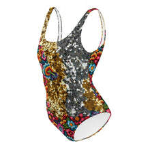 Load image into Gallery viewer, Flor de Oro One-Piece Swimsuit - SOLOLI