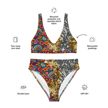 Load image into Gallery viewer, Flor de Oro high-waisted Bikini - SOLOLI