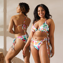 Load image into Gallery viewer, Otomi Inspired All-over print recycled string bikini - SOLOLI