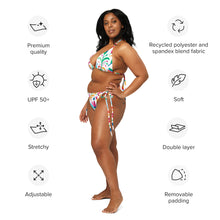 Load image into Gallery viewer, Otomi Inspired All-over print recycled string bikini - SOLOLI