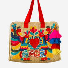 Load image into Gallery viewer, Amor Hand painted palm leaves bag - SOLOLI