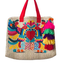 Load image into Gallery viewer, Amor Hand painted palm leaves bag - SOLOLI