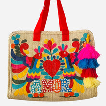 Load image into Gallery viewer, Amor Hand painted palm leaves bag - SOLOLI