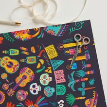 Load image into Gallery viewer, Dia de Muertos Wrapping paper sheets - SOLOLI