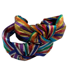 Load image into Gallery viewer, Top Knot Metallic Headband - SOLOLI