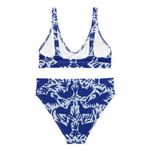 Load image into Gallery viewer, Navy Recycled high-waisted bikini - SOLOLI