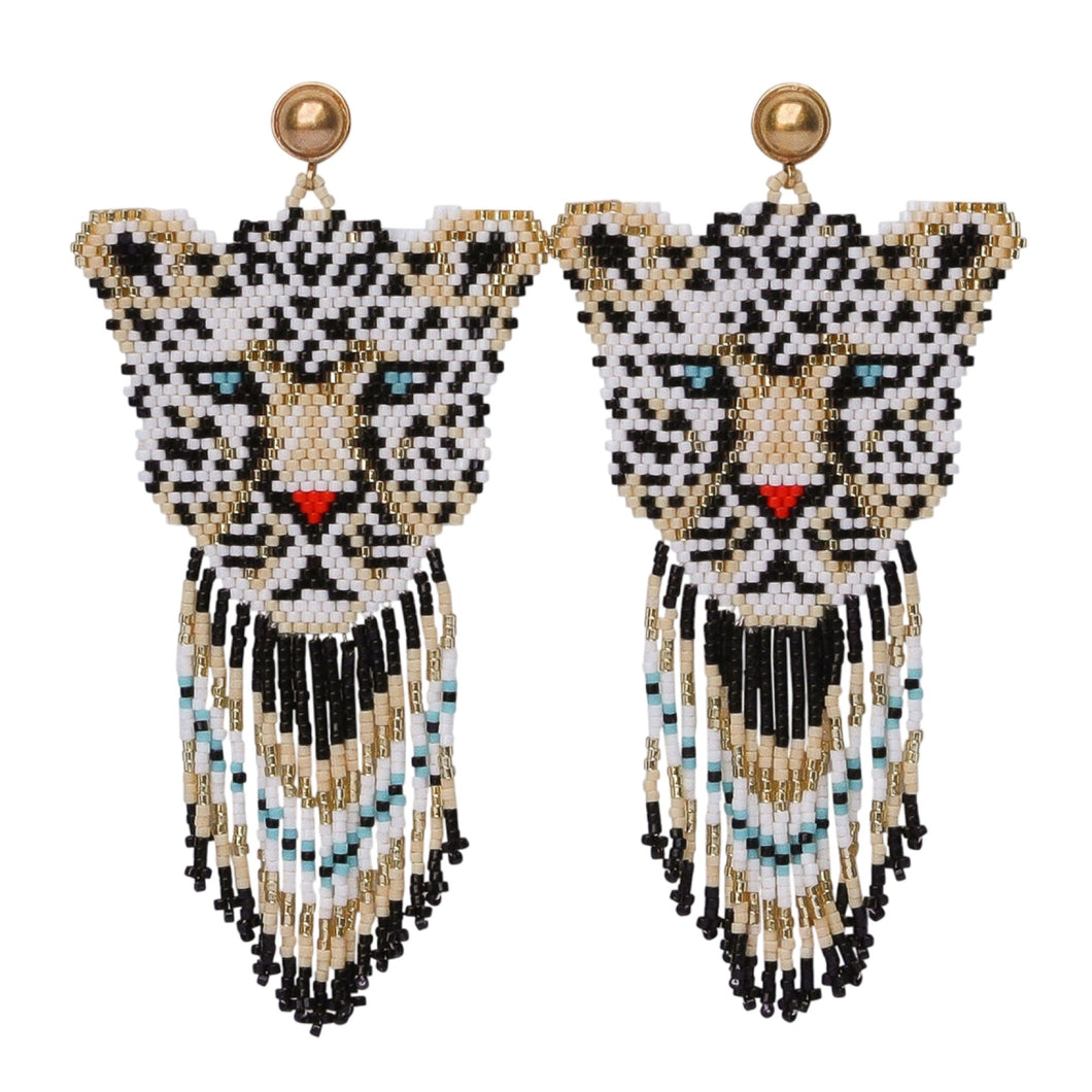 JAGUAR BEADED EARRINGS