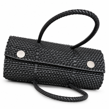 Load image into Gallery viewer, Luna Black &amp; White Recycled Plastic Woven Tote Bag
