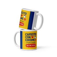 Load image into Gallery viewer, Cafecito con Chisme Mug – Fresh Gossip Edition
