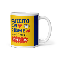 Load image into Gallery viewer, Cafecito con Chisme Mug – Fresh Gossip Edition
