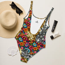 Load image into Gallery viewer, Flor de Oro One-Piece Swimsuit
