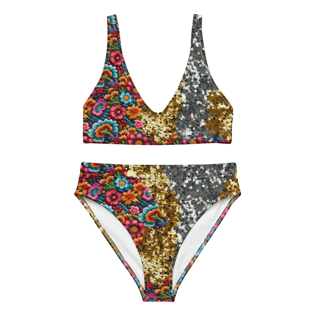 Flor de Oro high-waisted Bikini