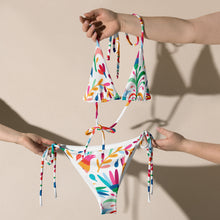 Load image into Gallery viewer, Otomi Inspired All-over print recycled string bikini
