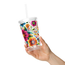 Load image into Gallery viewer, Flores Clear plastic tumbler
