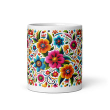 Load image into Gallery viewer, Las Flores White glossy mug
