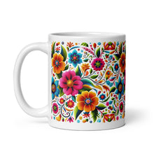 Load image into Gallery viewer, Las Flores White glossy mug
