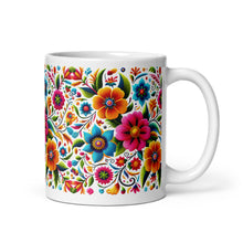 Load image into Gallery viewer, Las Flores White glossy mug
