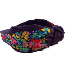 Load image into Gallery viewer, Bella Embroidered top knot headband - SOLOLI 
