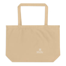 Load image into Gallery viewer, It&#39;s ok to hold space green Large organic tote bag
