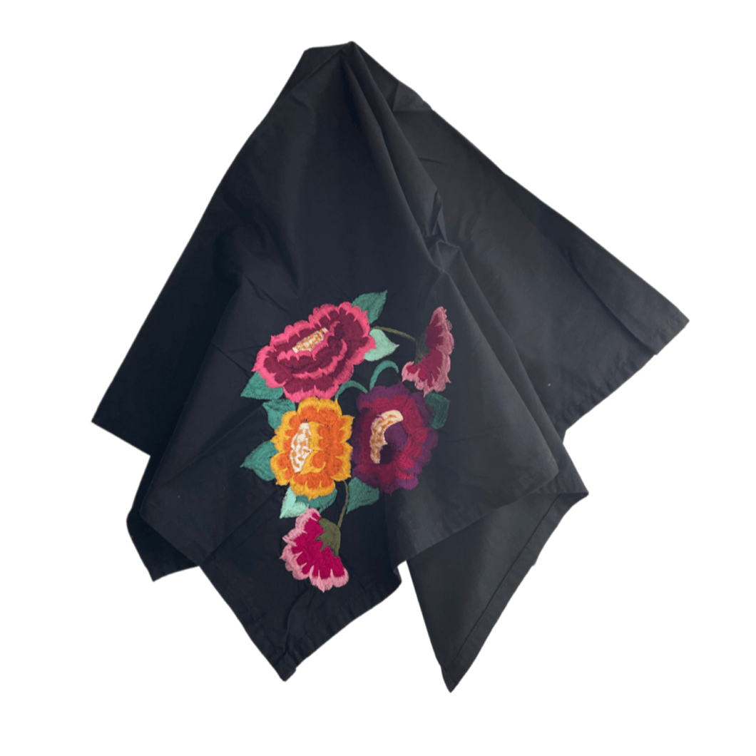 Flowers Embroidered Scarf - SOLOLI 
