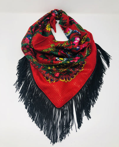 Quilana with Fringe Scarf - SOLOLI 